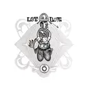 Lost in love, loner, Atri tattoo design idea