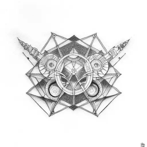 Gemini and number 6 tattoo design idea