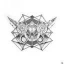 Gemini and number 6 tattoo design idea