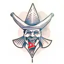 woodcut cowboy tattoo design idea