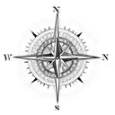 A compass surrounded by intricate geometric patterns inspired by magic and science tattoo design idea