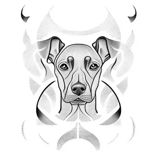 silueta de un Weimaraner  tattoo design idea