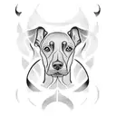silueta de un Weimaraner  tattoo design idea