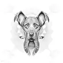 silueta de un Weimaraner  tattoo design idea