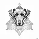 silueta de un Weimaraner  tattoo design idea