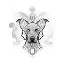 silueta de un Weimaraner  tattoo design idea