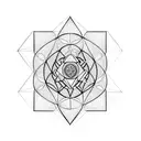 sacred geometry, labyrinth, 4 natural elements, letter S E, tree of life, bee hive tattoo design idea