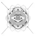 sacred geometry, labyrinth, 4 natural elements, letter S E, tree of life, bee hive tattoo design idea