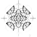 sacred geometry, labyrinth, 4 natural elements, letter S E, tree of life, bee hive tattoo design idea
