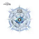 David star, Christian cross, Maltese cross, blue rose, writing: Judges 6v12 tattoo design idea