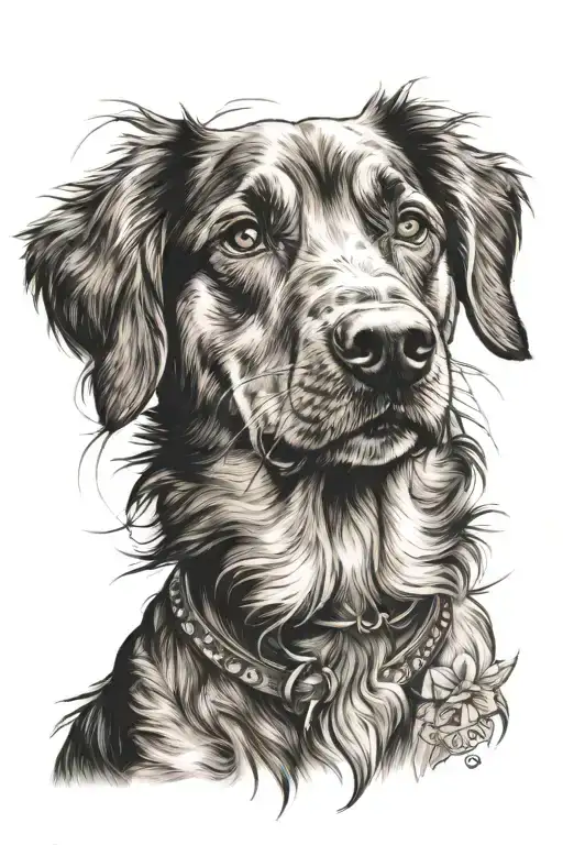 dog memorial tattoo design idea