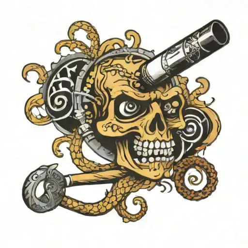 OCB Smoking Raw Anal Power tattoo design idea
