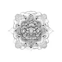 backtattoo peony mandala snake tattoo design idea