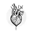 a heart which vein make latter M in middle  tattoo design idea