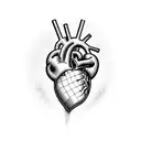 a heart which vein make latter M in middle  tattoo design idea