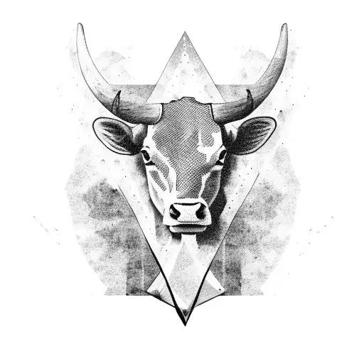 cowboy riding a bucking bull tattoo design idea