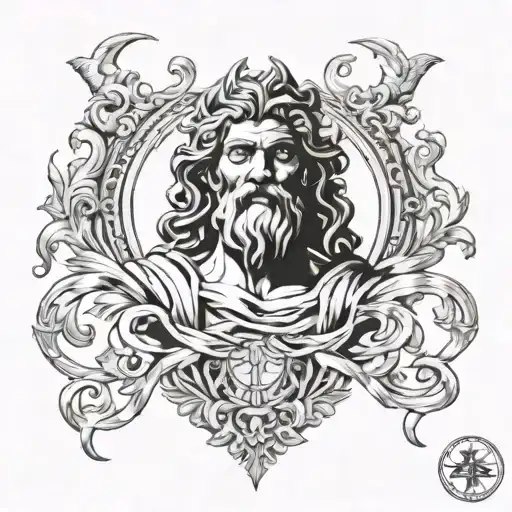 Zeus , filigree , tattoo design idea
