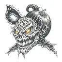 halloween jack o lantern tattoo design idea