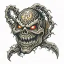 halloween jack o lantern tattoo design idea