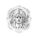 ancient roman astronaut tattoo design idea