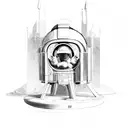 ancient roman astronaut full body tattoo design idea