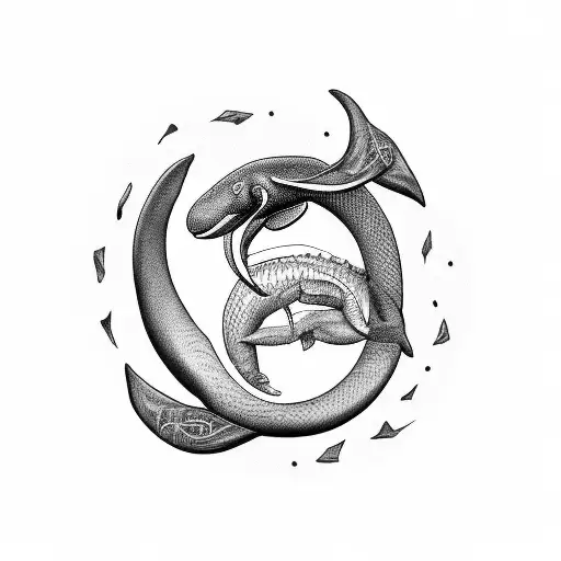 ouroboros orca tattoo design idea