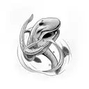 ouroboros orca tattoo design idea