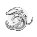 ouroboros orca tattoo design idea