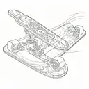 broken skateboard tattoo design idea