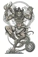 natraj avatar performing shiv tattoo design idea