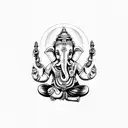 ganesha om tattoo design idea