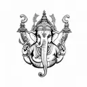 ganesha om tattoo design idea