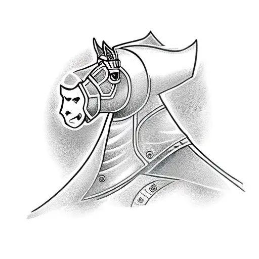 chess piece  knight horse tattoo design idea