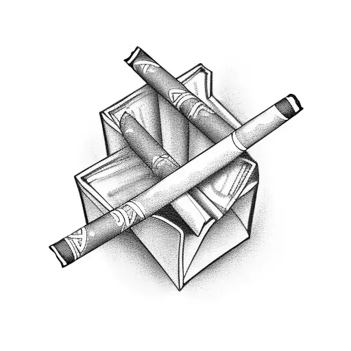 pack of cigarettes tattoo design idea