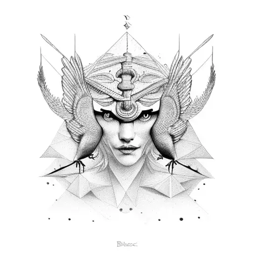 Bird of Hermes  tattoo design idea