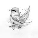 Bird of Hermes  tattoo design idea