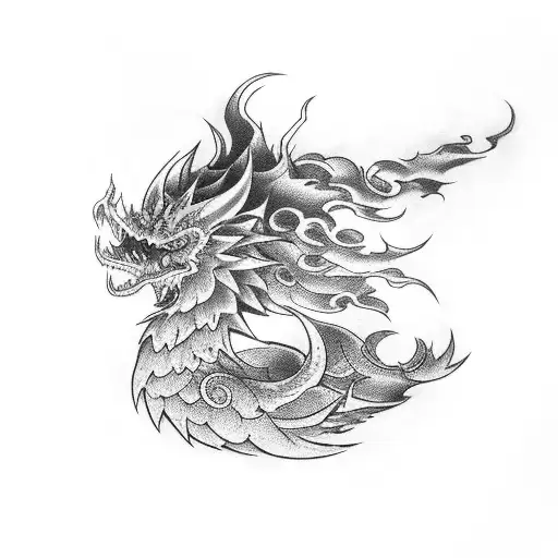 rengoku con fuego tattoo design idea