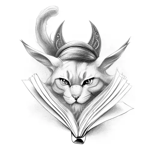 A MacBook transformed into a magical book with fantasy elements emerging from its screen tattoo design idea