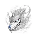 A MacBook transformed into a magical book with fantasy elements emerging from its screen tattoo design idea