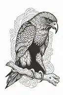 Hawk tattoo design idea