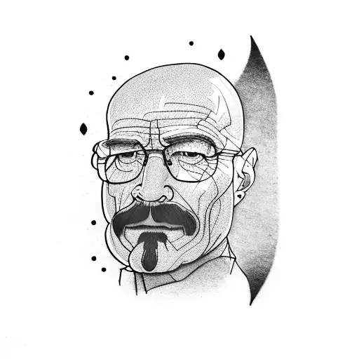 Screaming Walter White tattoo design idea