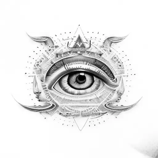 Illuminati eye  tattoo design idea