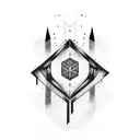 blackout sleeve with runes tattoo design idea