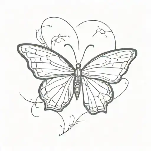 butterfly with broken wings. tattoo design idea