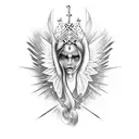 ghetto angel tattoo design idea