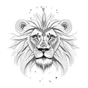 Tree of Life with lion, heart and women tattoo design idea