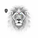 Tree of Life with lion, heart and women tattoo design idea