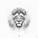 Tree of Life with lion and heart tattoo design idea