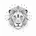 Tree of Life with lion and heart tattoo design idea