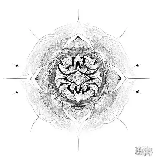 phoenix mandala tattoo design idea